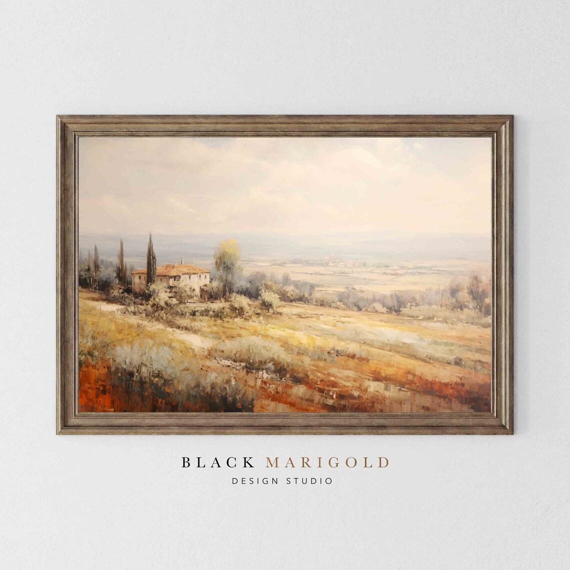 Hazy Morning Light Vintage Oil Painting Art