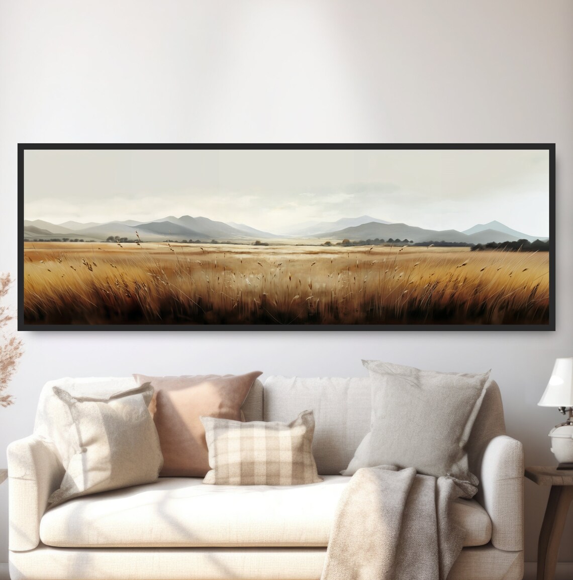 Tall Grass Mountain Meadow, Vintage Farmhouse Art Print