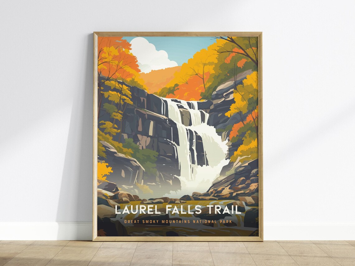 Laurel Falls Trail, Great Smoky Mountains Travel Poster
