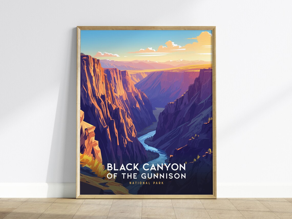 Black Canyon Of The Gunnison National Park Colorado Sunset Poster