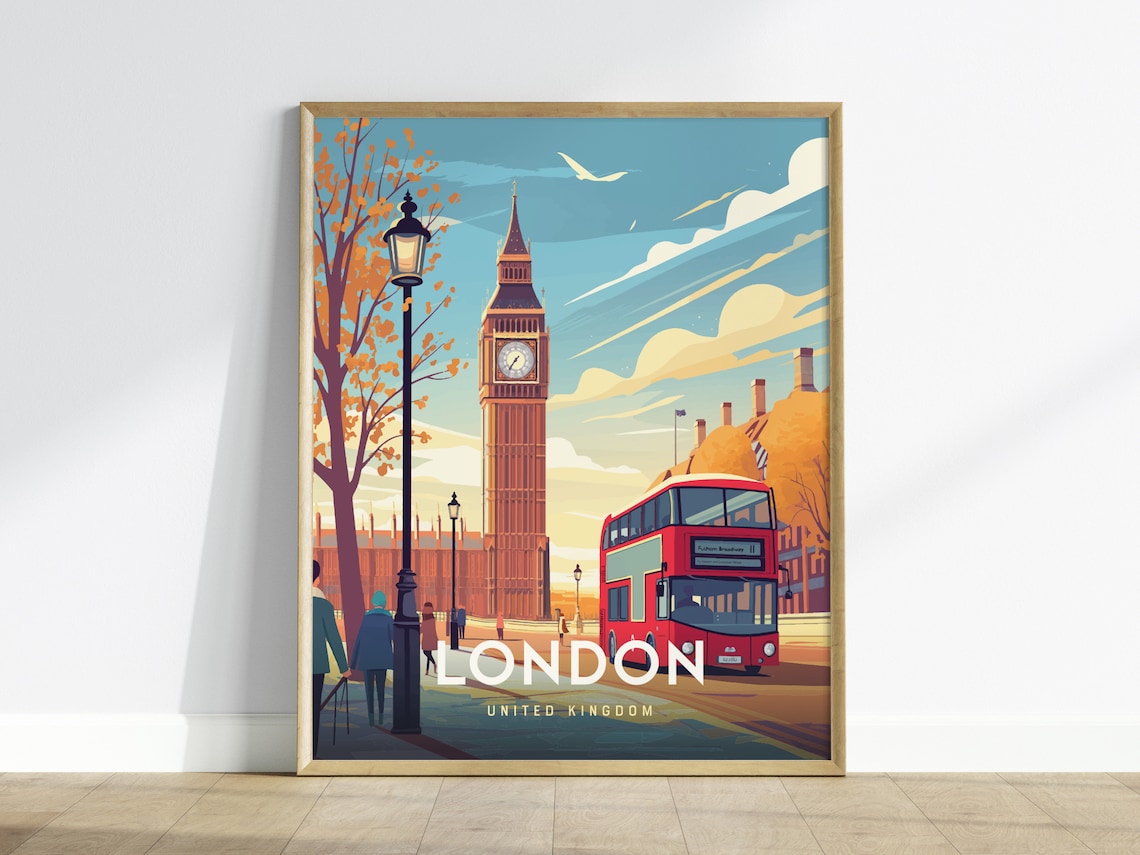 Big Ben Timeless England Travel Print, London
