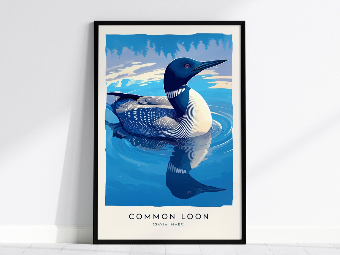 Common Loon Art Print, Minnesota State Bird Poster
