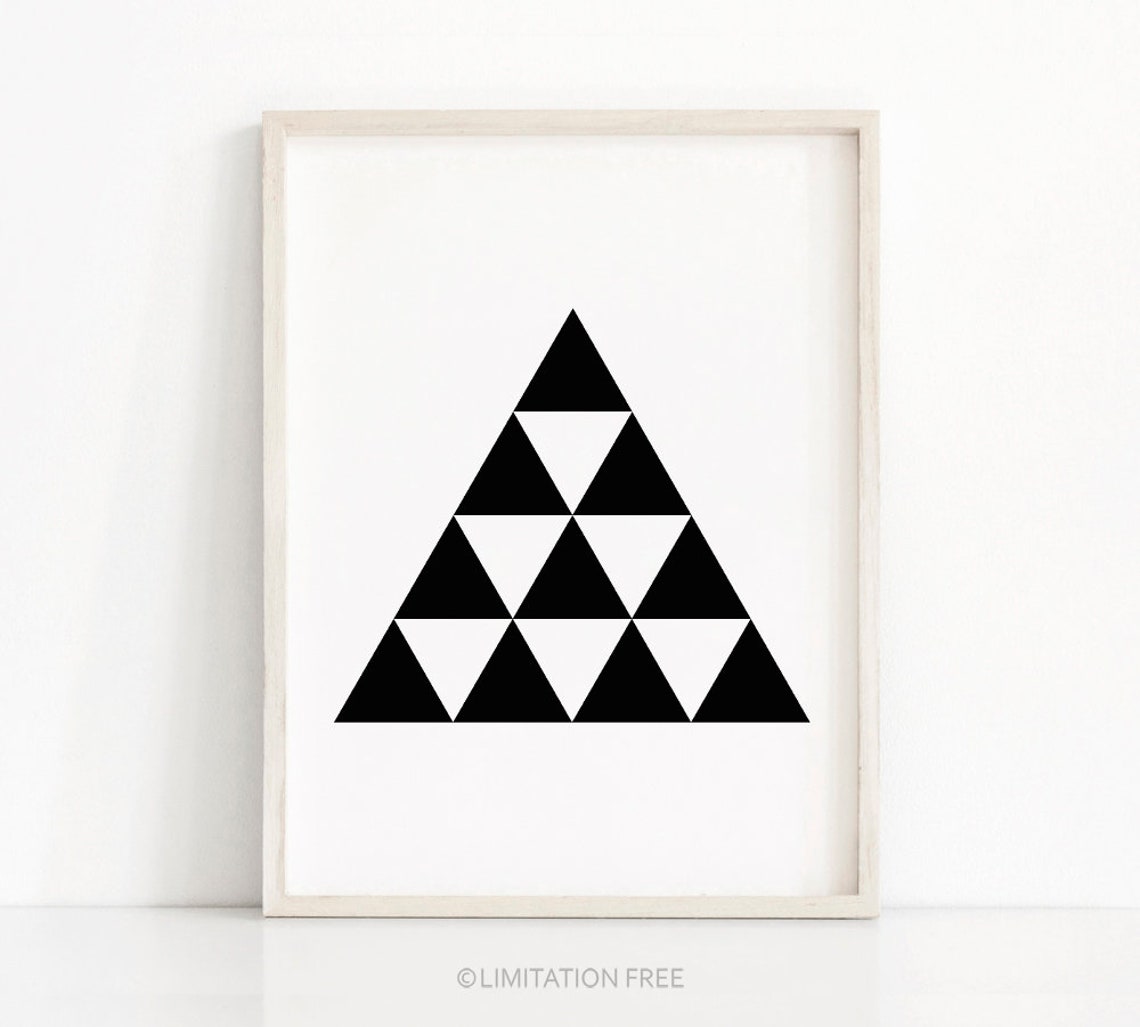 Abstract Geometric Art Print Modern Print Black And White Art Geometric Wall Art Art Art