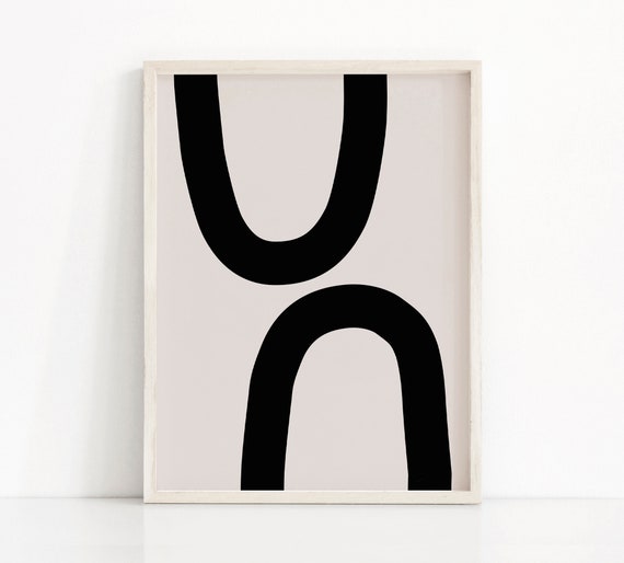 Arches Abstract Art Print Modern Minimalist Art Wall Art Minimal Abstract Print Black And Beige Art Poster