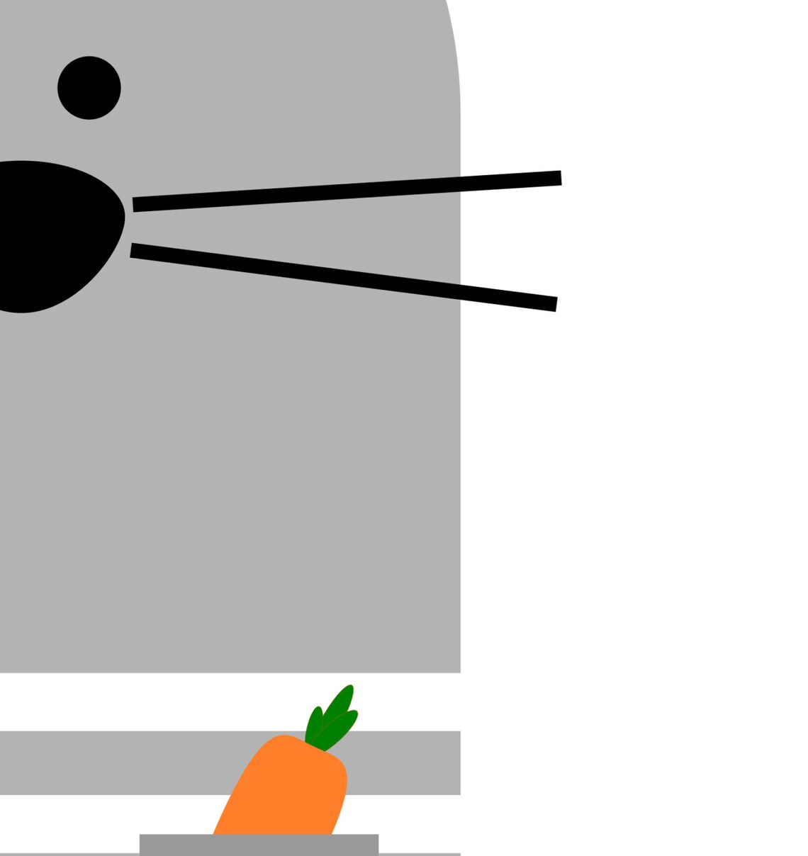 Bunny Nursery Art Print, Gray Kids Room Decor - Image 2
