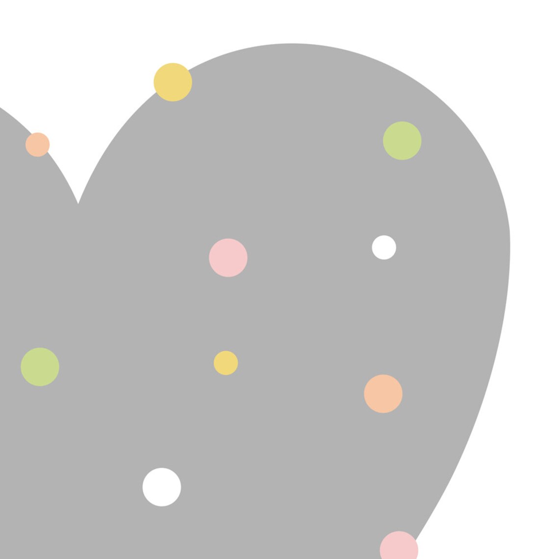 Nursery Heart Art Print, Baby Nursery Wall Decor - Image 2