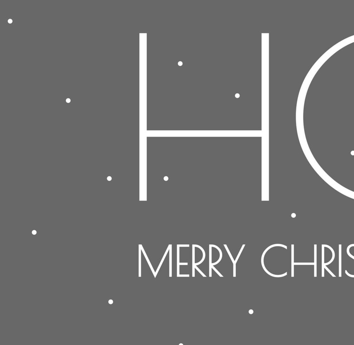 Instant Christmas Holiday Art Print, Grey Decor - Image 5