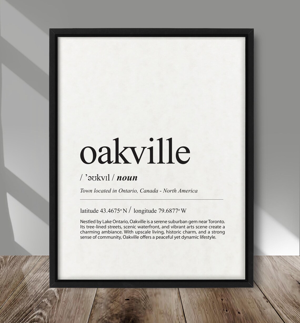 Oakville Town Definition Noun Ontario Canada Lakefront Travel Poster