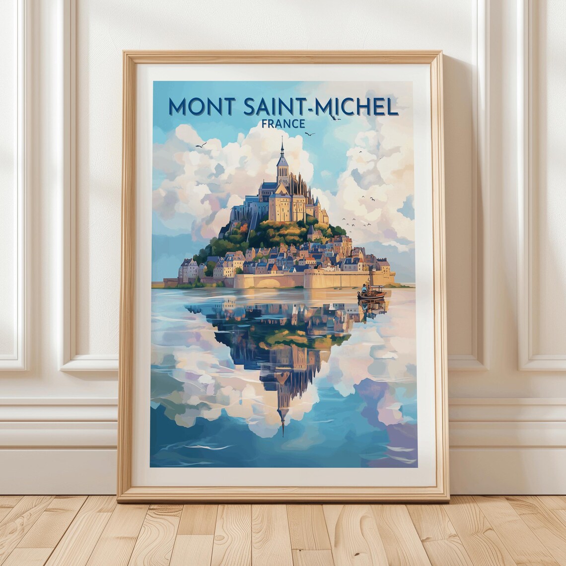 Mont Saint Michel France Travel Poster, France