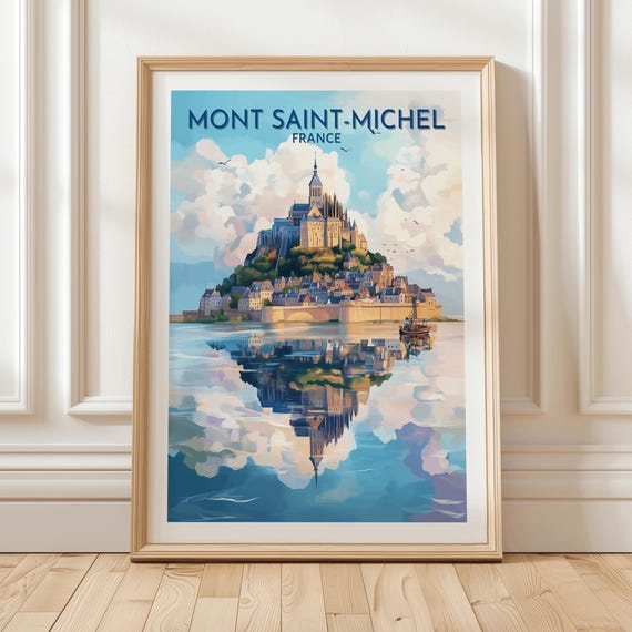 Mont Saint Michel France Travel Poster, France