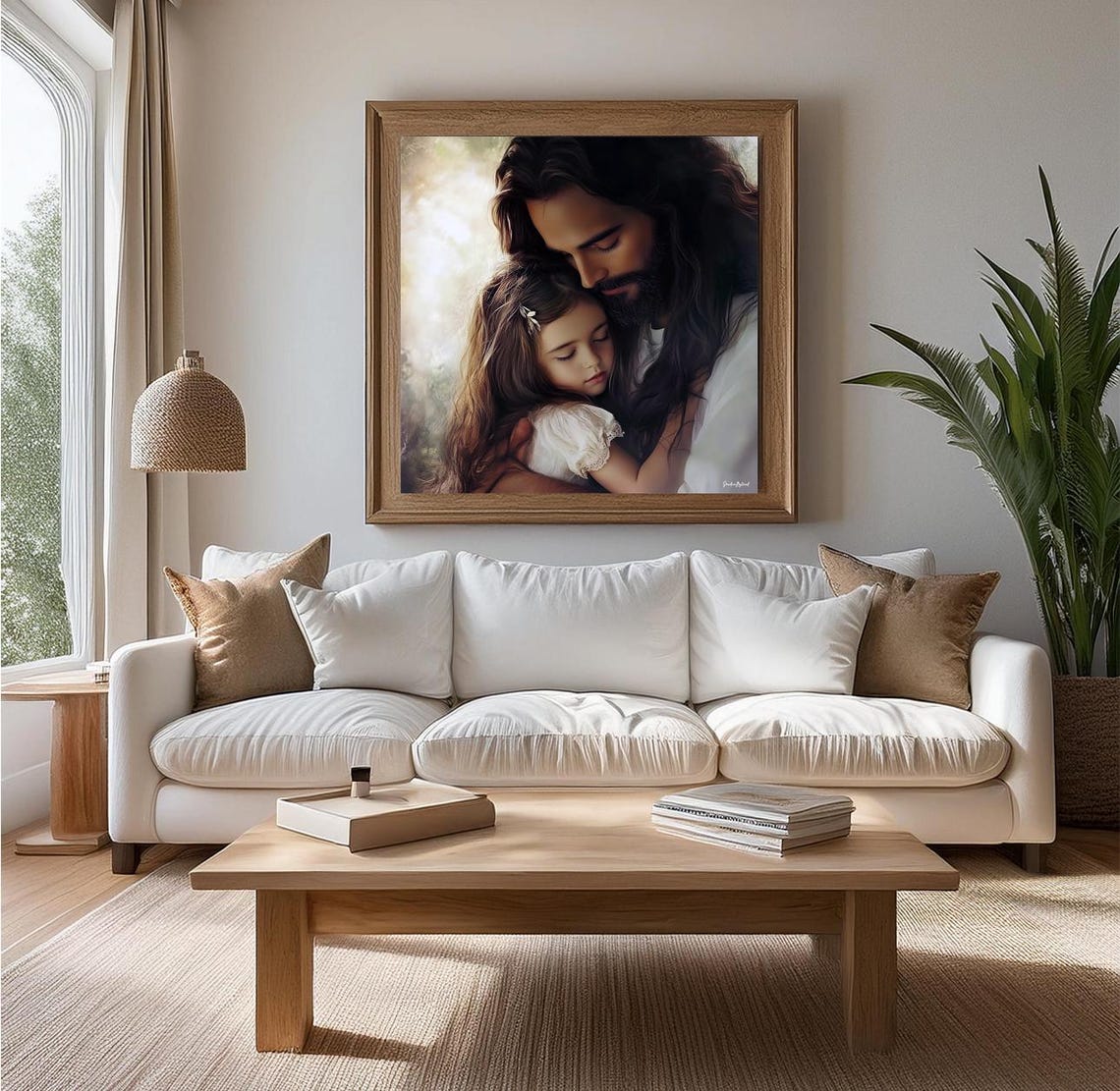 Jesus Holding A Child, Christian Family Faith Art - Image 4