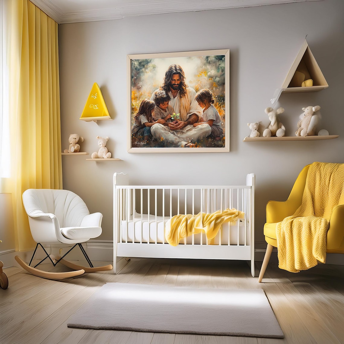 Jesus Children Plant Fine Art Giclee Print - Image 3