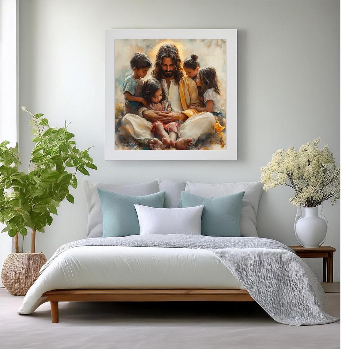 Jesus Children Butterfly Christian Family Art - Image 5