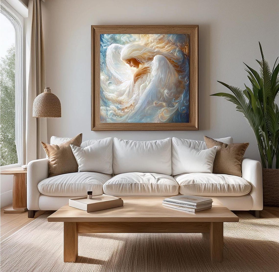 Guardian Angel Art Print, Angel Whispers Inspirational - Image 4