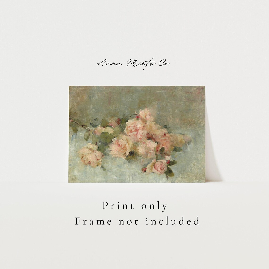 Antique Pink Roses Still Life, Victorian Art Print - Image 3