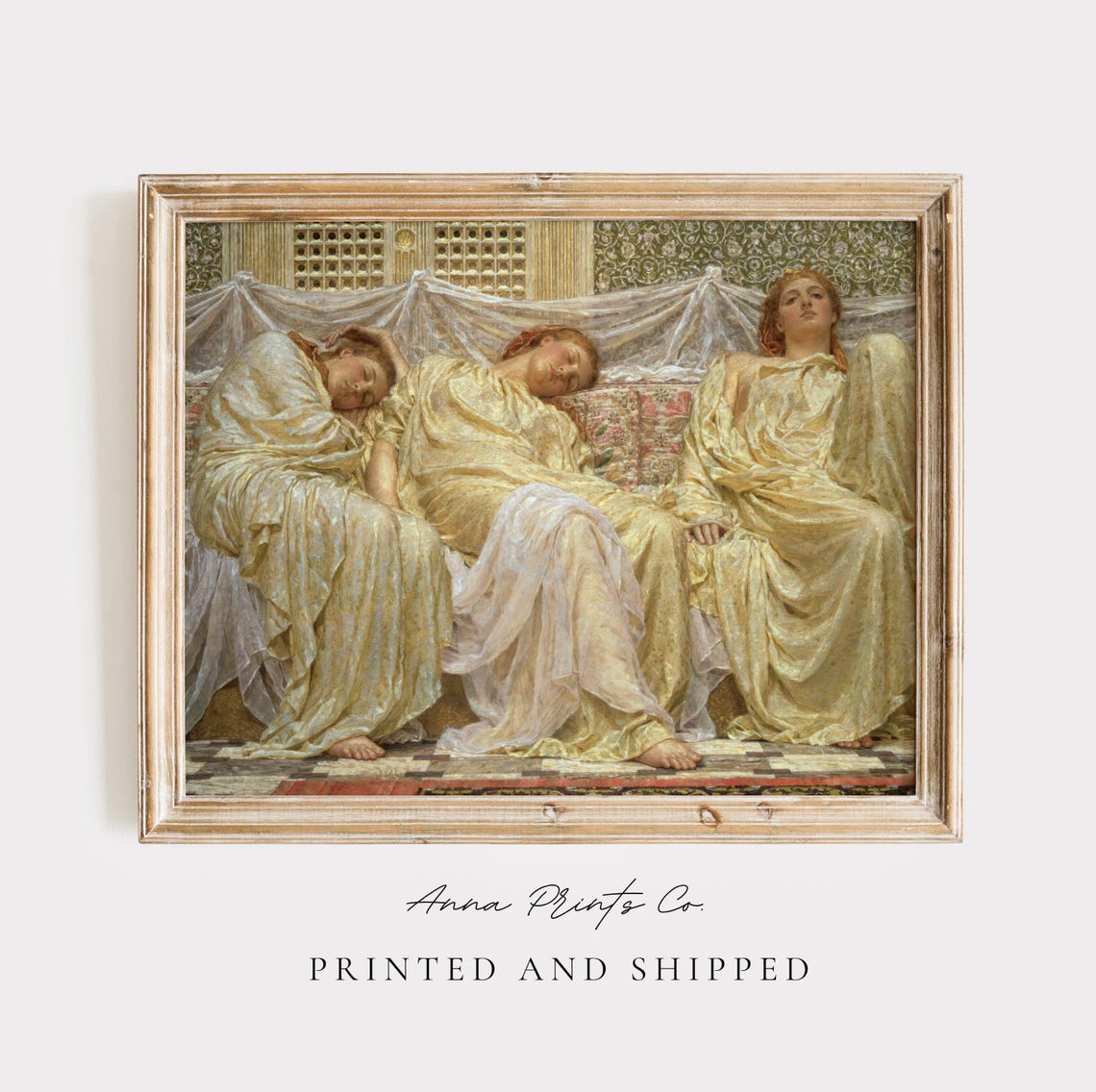 Albert Joseph Moore Dreamers Three Sleeping Women Classical Art Print