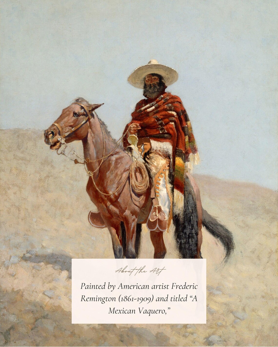 Mexican Vaquero Vintage Art Print, Wild West Theme - Image 2