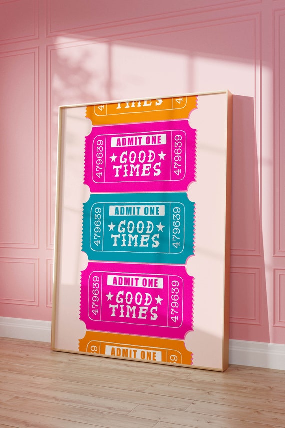 Good Times Ticket College Apartment Poster Print