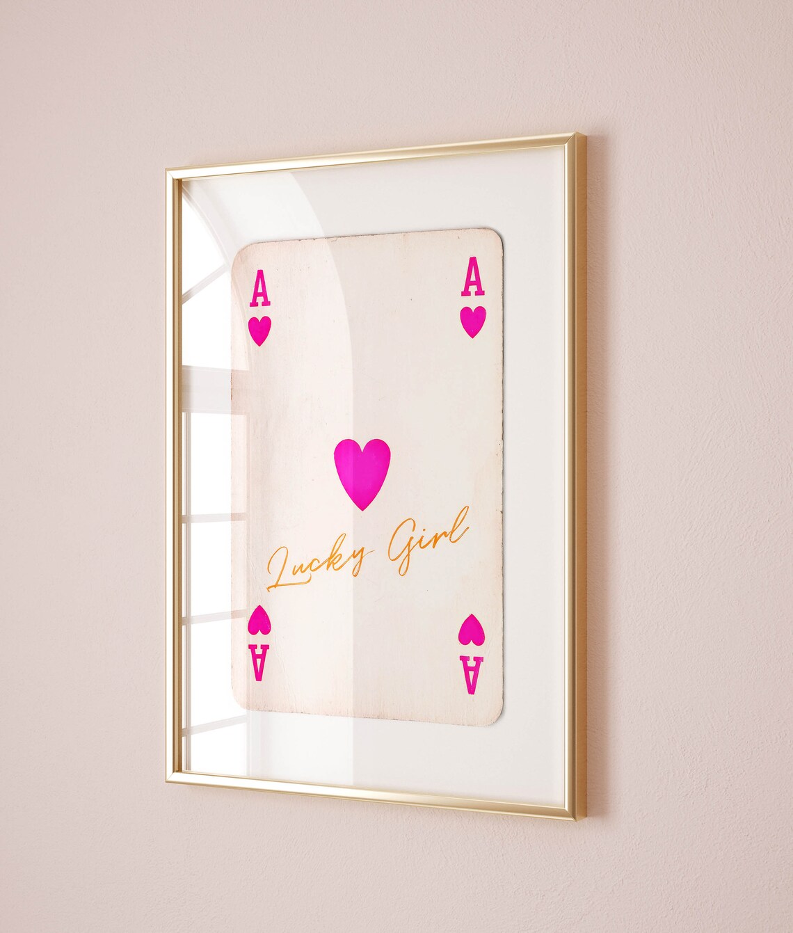 Lucky Girl Syndrome Ace Of Hearts Poster, Retro