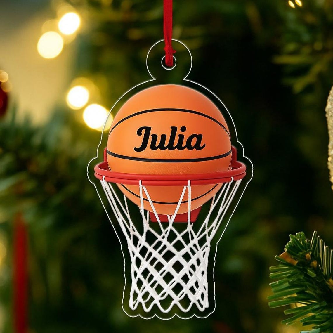 Custom Name Basketball Hoop Net Classic Player Ornament Art Poster