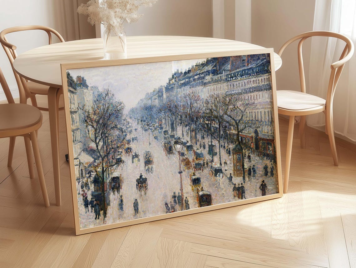 Camille Pissarro Boulevard Montmartre Paris Winter City Poster