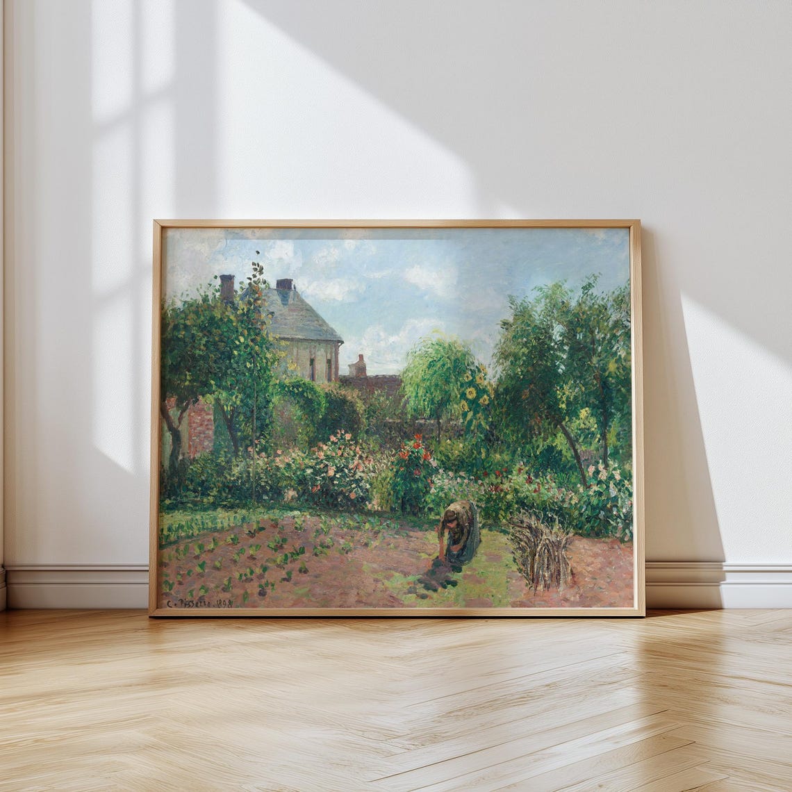 Camille Pissarro Garden Flowers 1894 Impressionist Masterpiece Poster