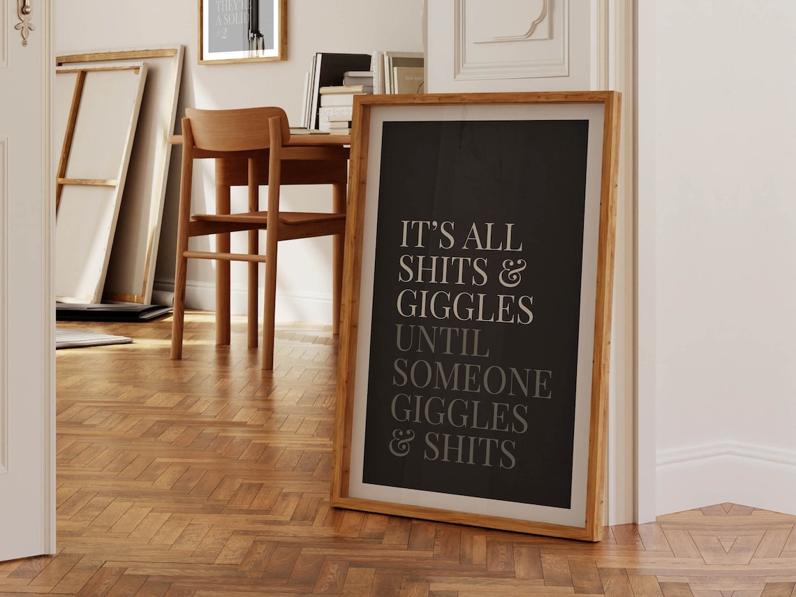 Shits Giggles Bathroom Humor Art Print