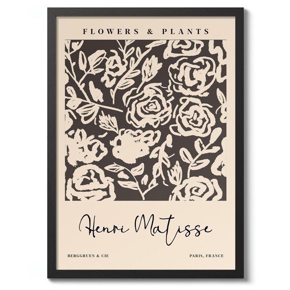 Henri Matisse Flowers Plants Exhibition Botanical Art Poster