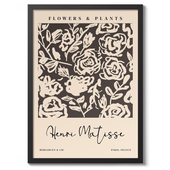 Matisse Flowers By Henri Floral Print Exhibition Poster Wall Art Decor Gift