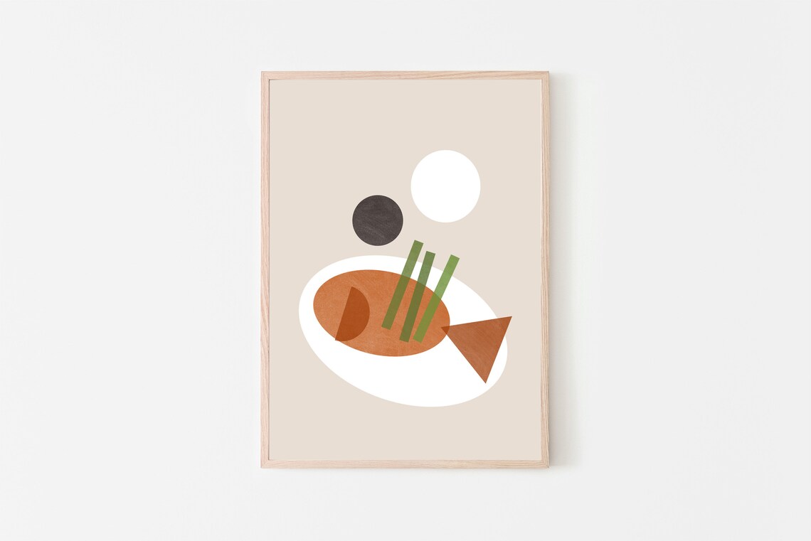Steamed Fish Art, Modern Chinese Food Print