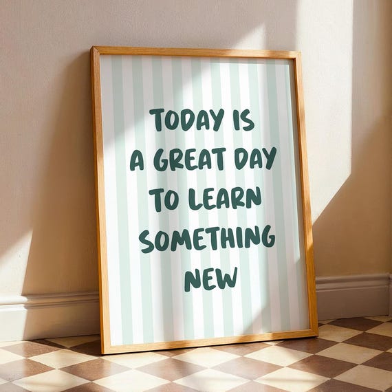 Preschool Motivational Poster for Kids Room Decor