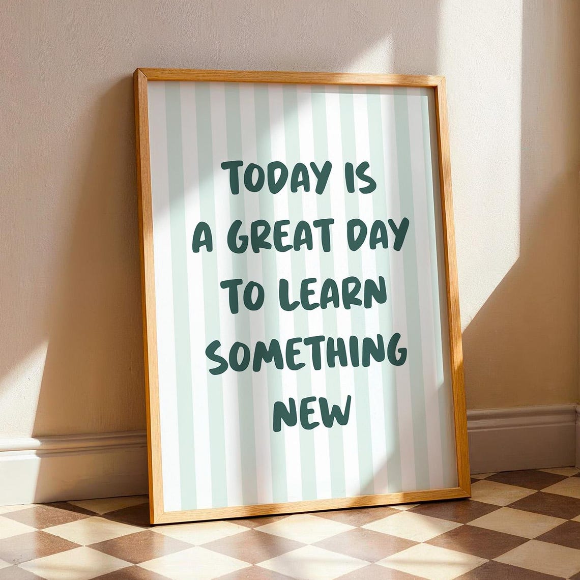 Preschool Motivational Poster for Kids Room Decor