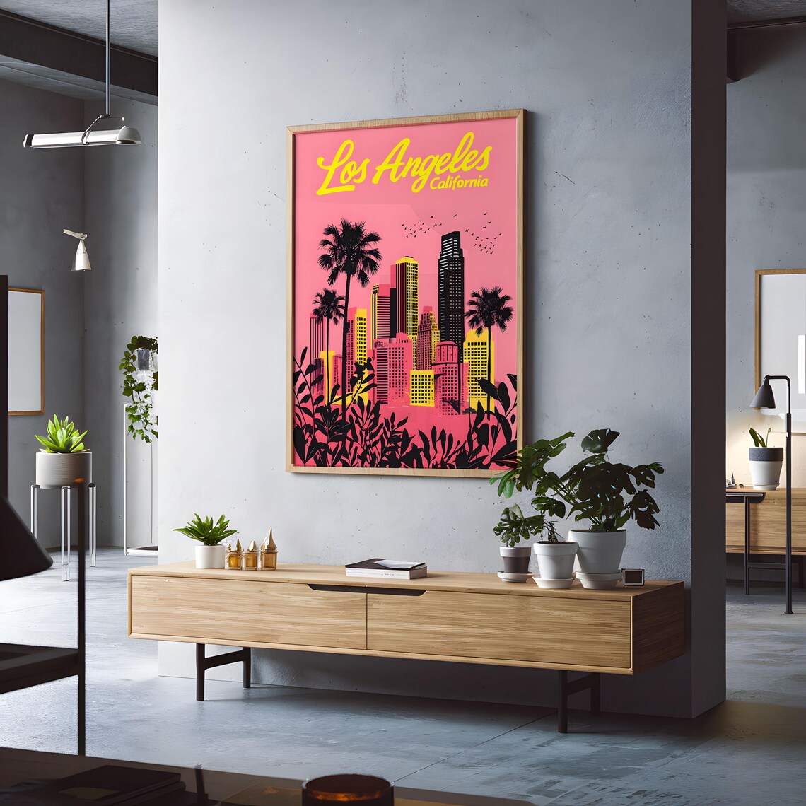 Retro Los Angeles California Travel Poster - Image 7