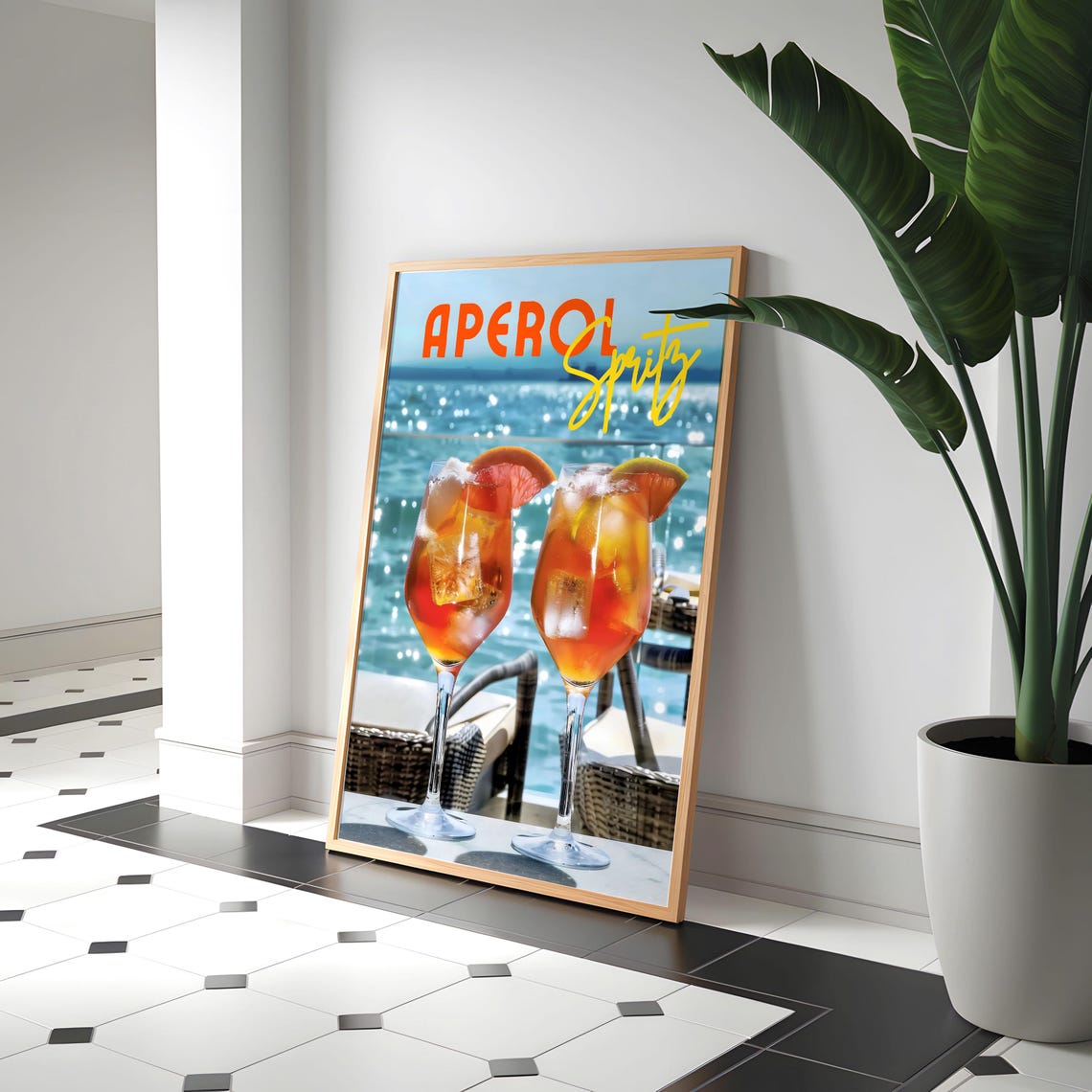 Aperol Spritz, Italian Drink Art for Bar Decor - Image 2