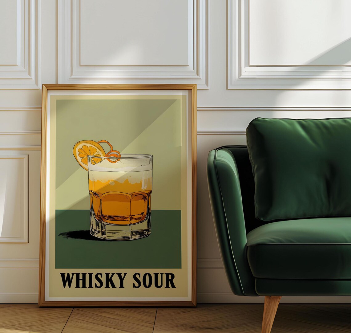 Whisky Sour Retro Style, Vintage Cocktail Decor - Image 8