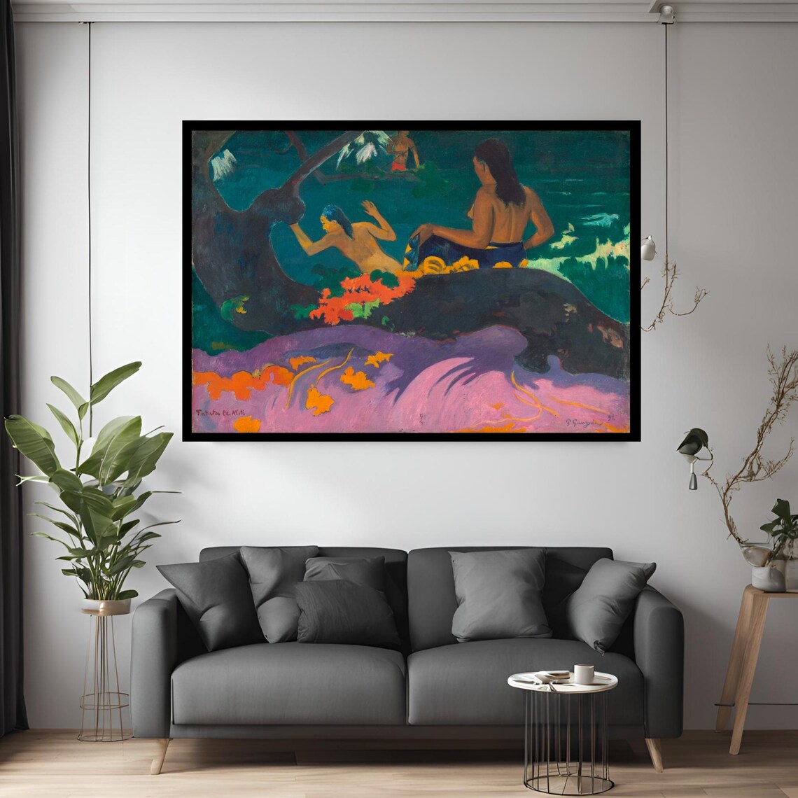 Paul Gauguin By the Sea Tahitian Women Seaside Post Impressionist Art Print
