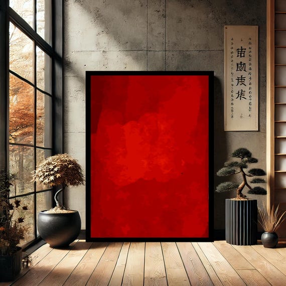 Mark Rothko Red Minimalist Home Decor Canvas Wall Art Modern Print Painting Abstract For