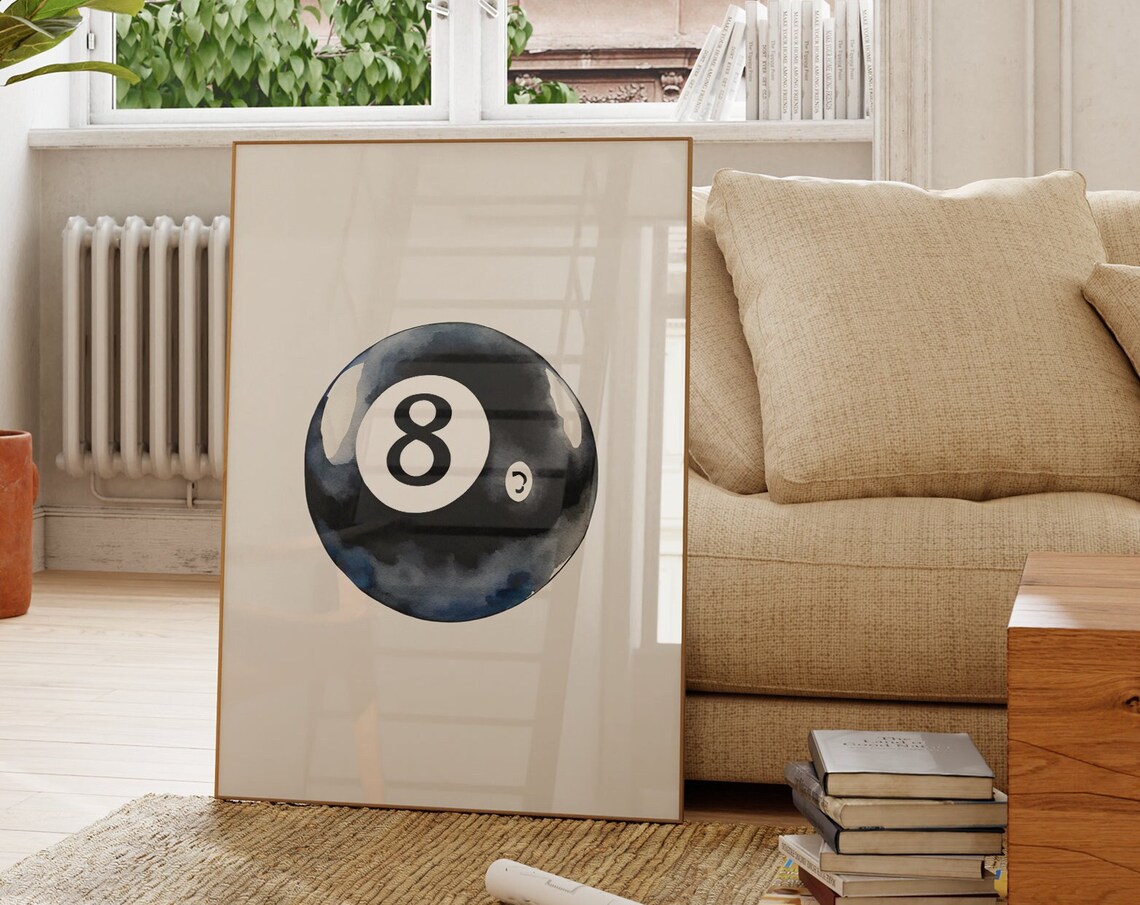 Magic 8 Ball Boho Minimalist Art Print