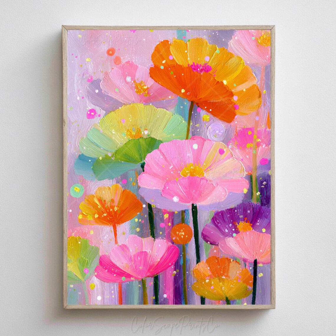 Bright Flowers Modern Floral Botanical Art Print