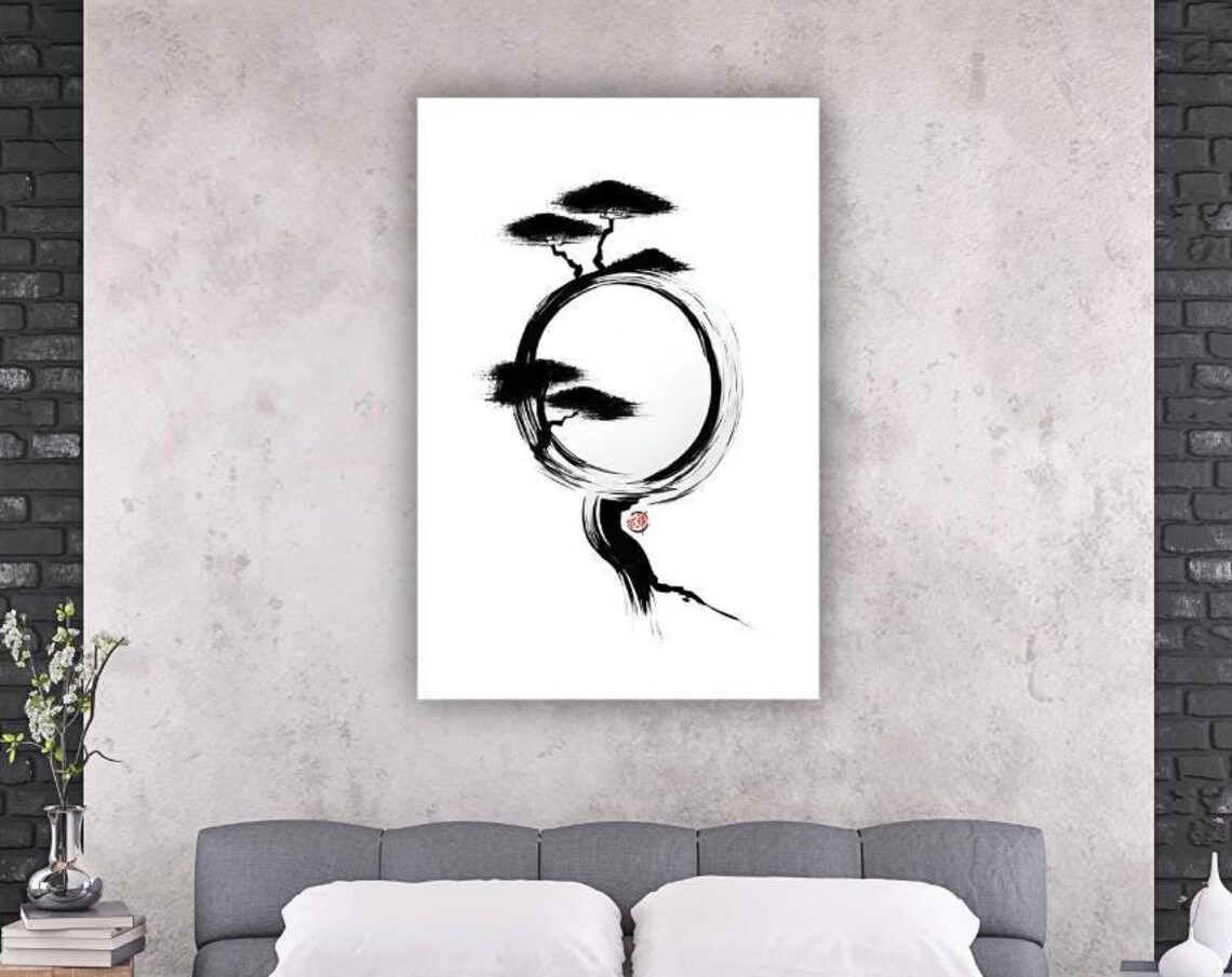 Japandi Zen Ink Wash Art Print, Minimalist Decor - Image 2