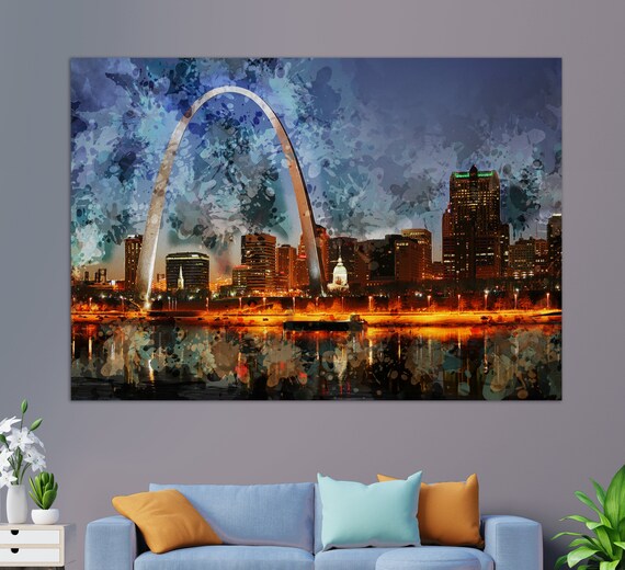 St Louis Abstract Skyline Travel Poster