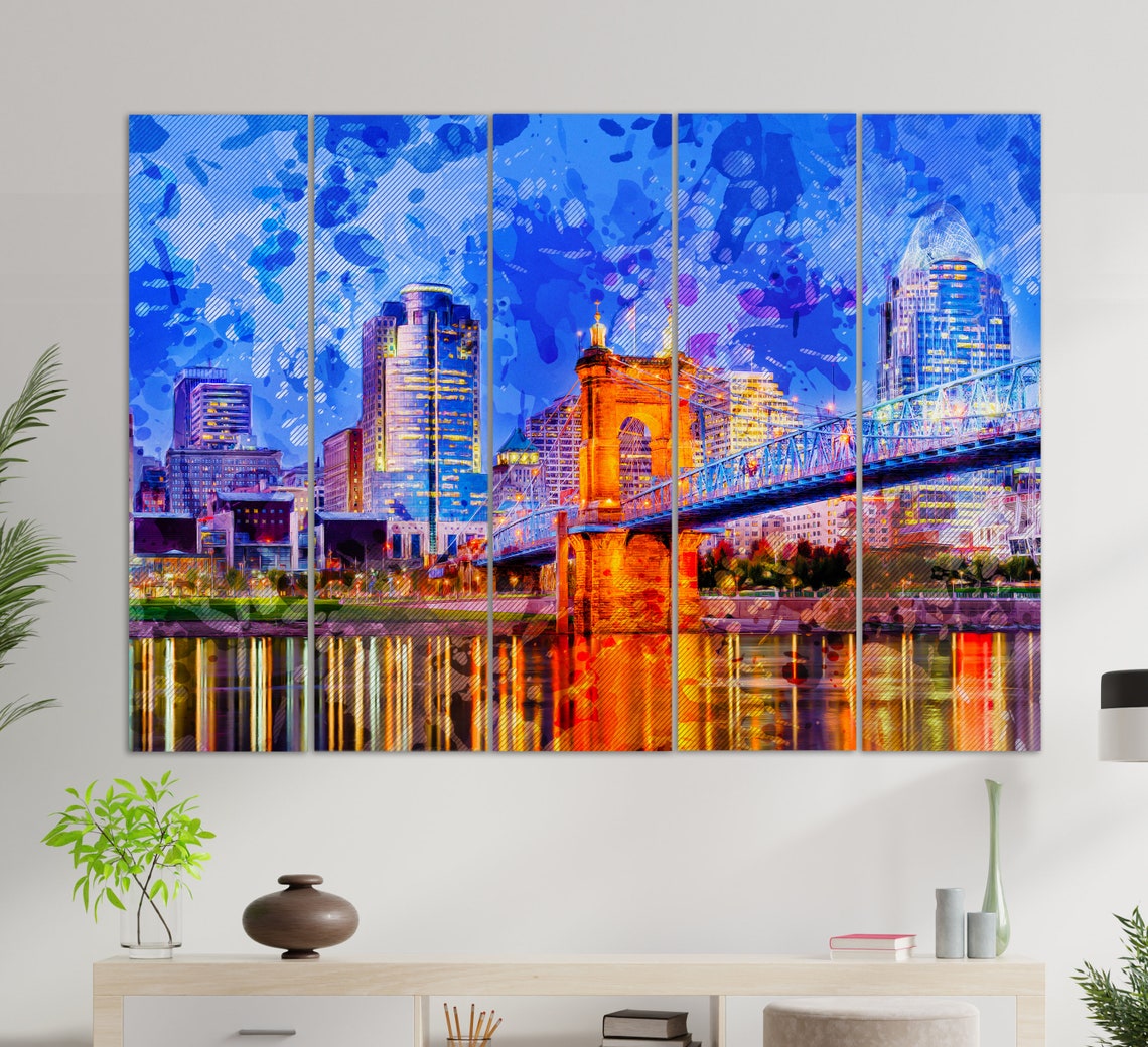 Cincinnati Skyline Art Print - Image 2