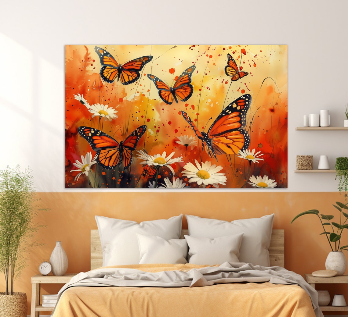 Butterflies Print Butterfly Painting Butterfly Wall Art Butterfly Print - Image 2