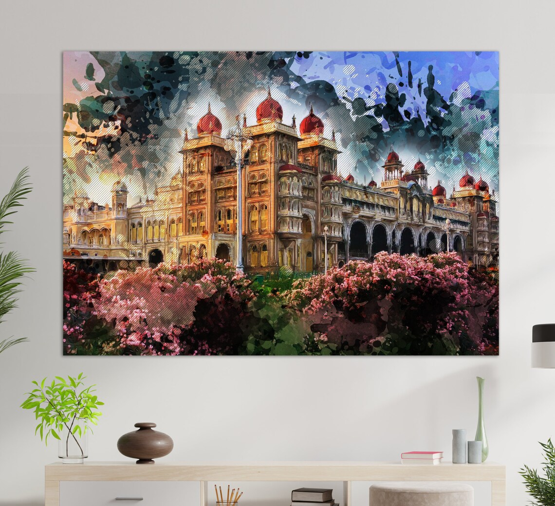 Mysuru India Wall Art Print, Cultural City Poster