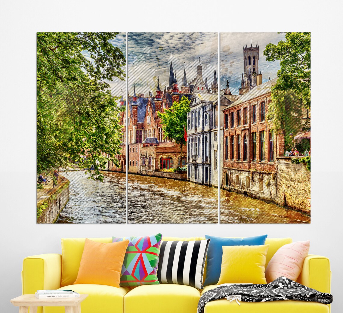 Bruges Travel Poster, Belgium Wall Art Poster Print - Image 3