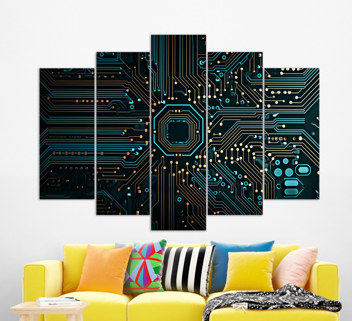 Micro Chip Print Technology Office Wall Decor - Image 2