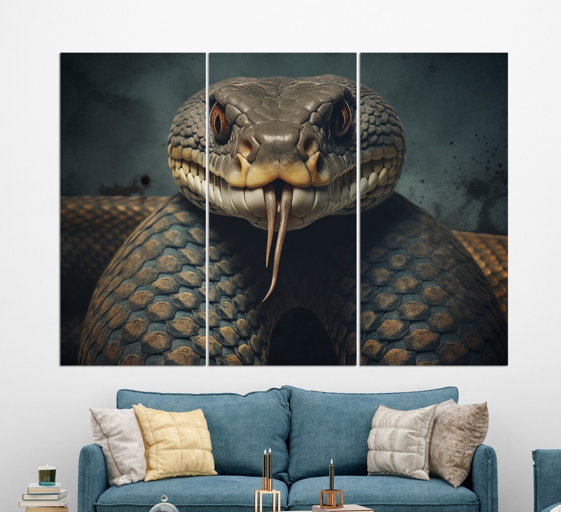 Snake Portrait, Reptile Wall Art Print - Image 2