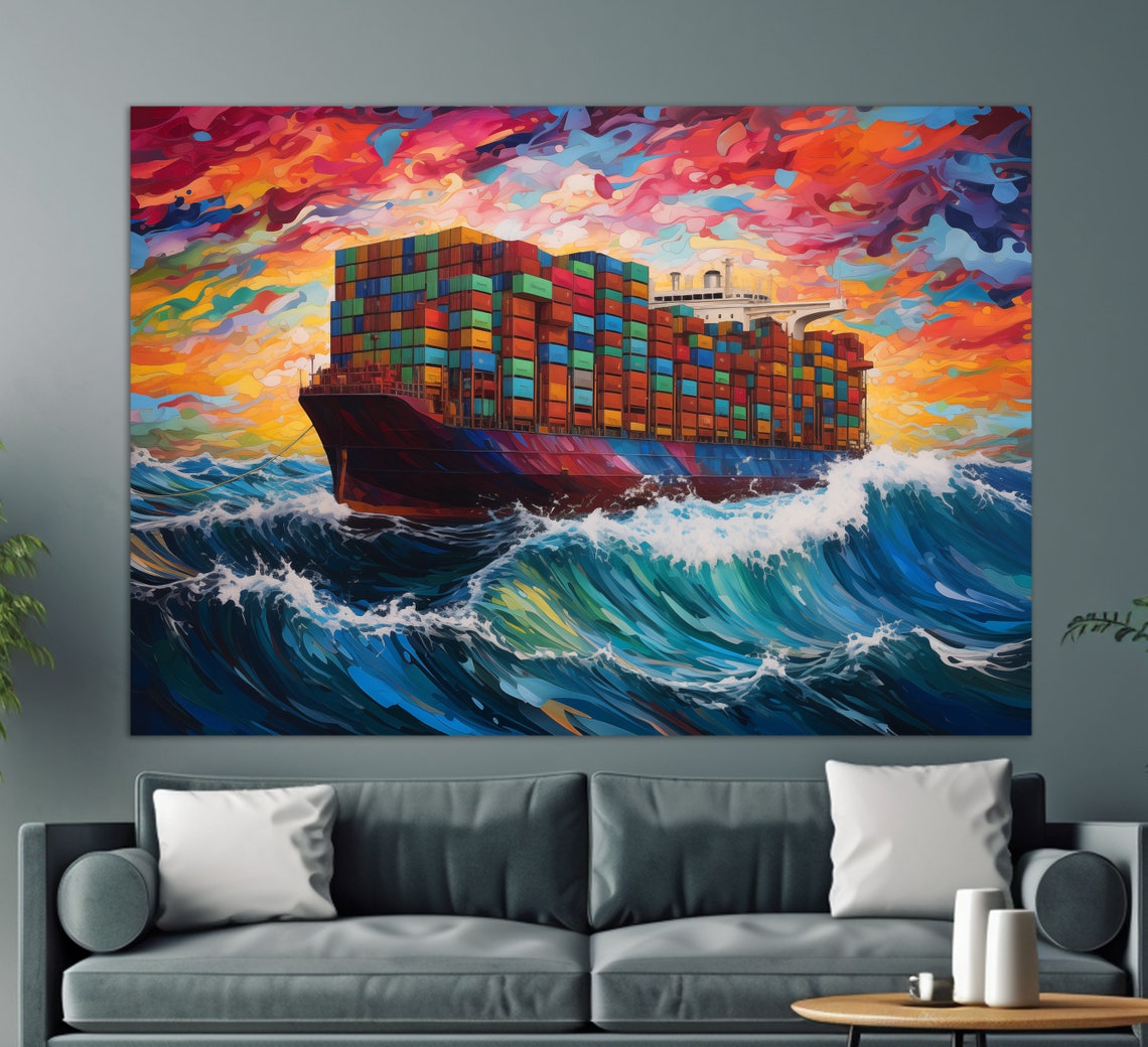 Cargo Ship Nautical Wall Art Print