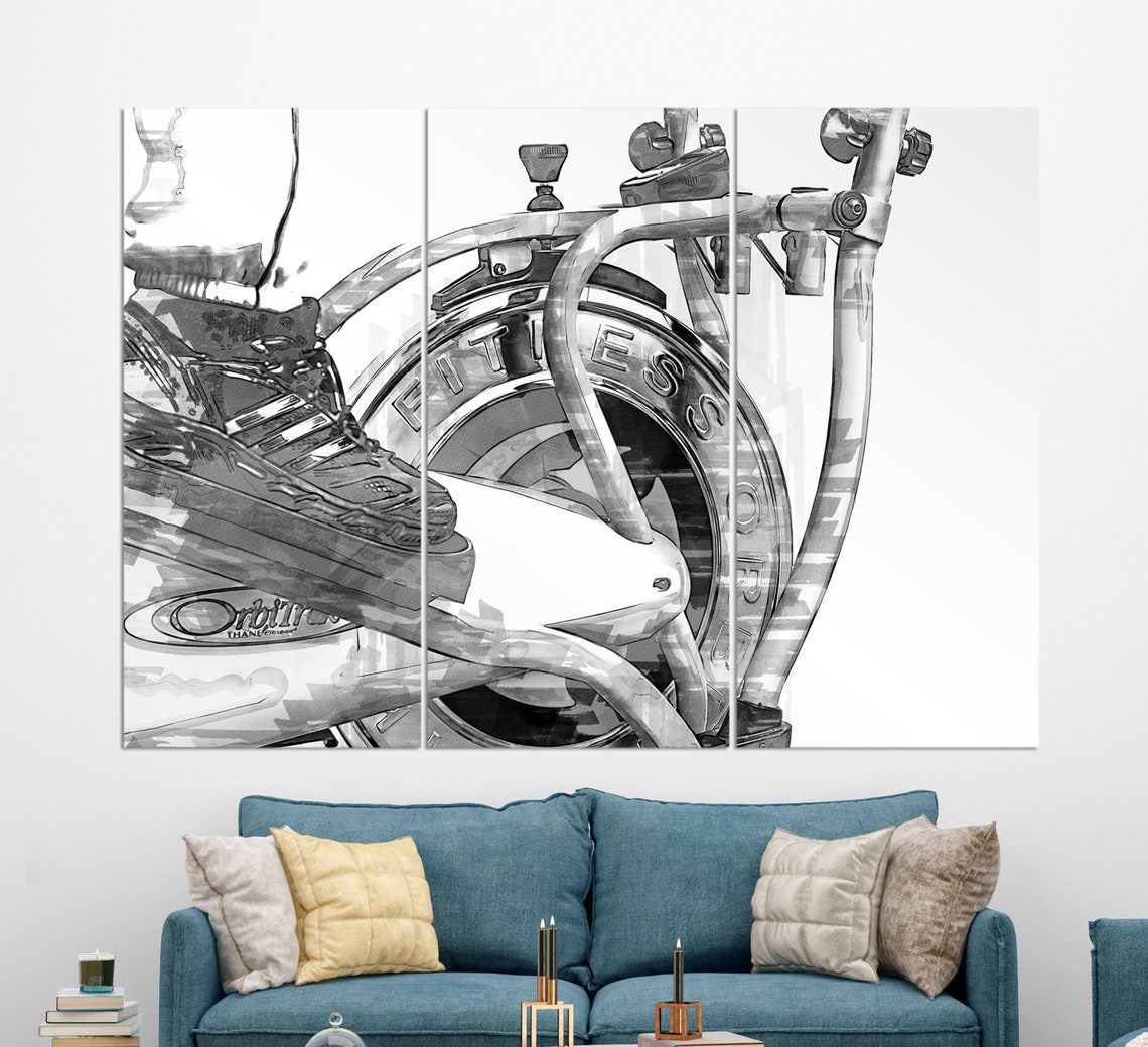 Elliptical Trainer Close Up Workout Motivation Gym Decor Poster - Image 2