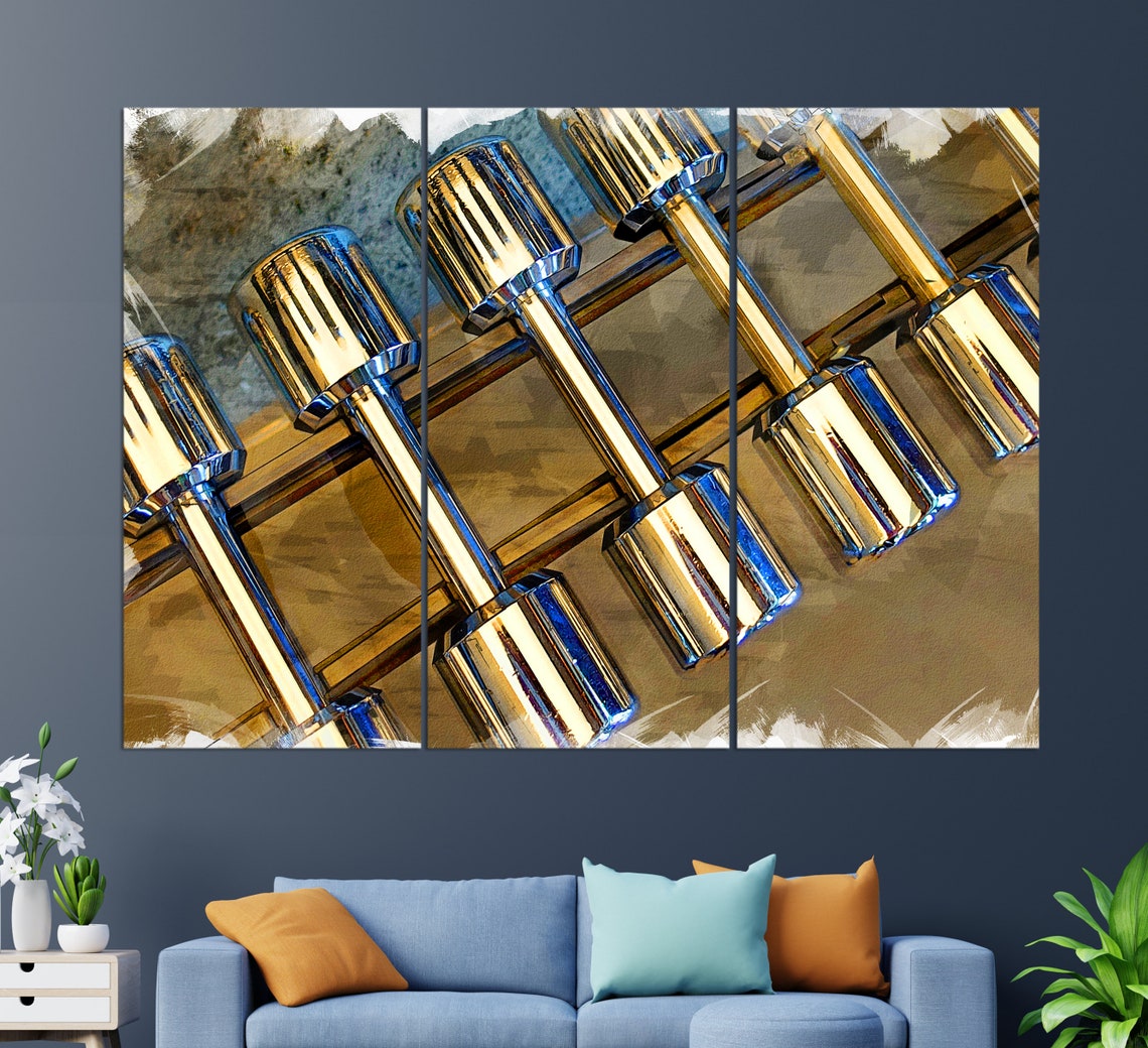 Dumbbells Print Fitness Wall Art Fitness Print Fitness Paintings Gym Wall Decor